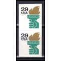 2531A 29c Liberty Torch Fine MNH BPS Vert Pair ...
