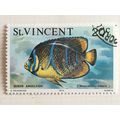 St Vincent 1975 Marine Life 20c Queen Angelfish...
