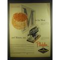 1945 Goodyear Pliofilm Ad - M is for meat and motors, too