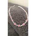 Pink Rubie bracelet with adjustable clasp 8-inc...