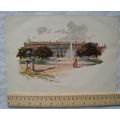 Vintage: coloured engraving - Hampton Court Eas...