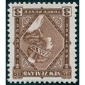 New Zealand 1936 3d brown Wmk inverted SG582a u...