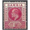 Gambia 1902 SG46 1d Carmine Mounted Mint ..