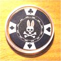 Psycho Bunny Poker Chip Golf Ball Marker - Black