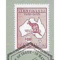AUS 2013 $10 'KANGAROO AND MAP' ON BACKING PAPE...