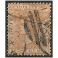 Ceylon 1898 SG150 8c Orange-Yellow Wmk Crown CA...