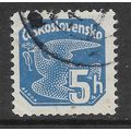 CZECHOSLOVAKIA 1920 NEWS PAPER STAMPS 5H BLUE D...
