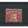 GB.Postage Due.D66 5s Scarlet/Yellow.Fine Used....