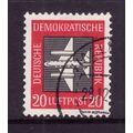 GERMANY EAST 1957 AIR 20pf BLACK AND RED SG E35...
