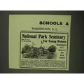 1908 National Park Seminary Ad - For Young Women