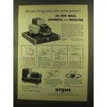 1956 Argus Automatic 300 Projector Ad - Doing Justice?