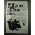 1981 Minolta XG-M Camera Ad - Not Following the Crowd