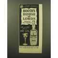1949 Booth's House of Lords Gin Advertisement