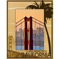 San Francisco with Palm Tree Laser Engraved Woo...