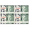 C80, RARE MISPERFED BLOCK OF 4 ERROR STATUE OF ...