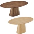 Mid-Century Modern 75” x 43.5” Oval Dining Conf...