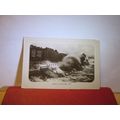 STORM AT BLACKPOOL LANCASHIRE used vintage postcard RP 1930 pm =