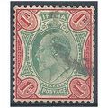 India. 1911 SG137 1 Rupee Green & Scarlet Fine ...