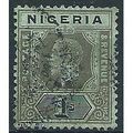 Nigeria 1914 SG8c 1/- Black & Blue-Grey Blue-Gr...