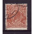 AUSTRALIA 1932 SG 130 5d ORANGE BROWN FINE USED#6
