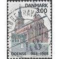 DENMARK, Odense Church, 1000 years, green-brown...