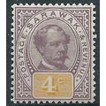 Sarawak 1888 SG11 4c Purple & Yellow Mounted Mi...