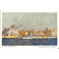 Art NORMAN WILKINSON "A Naval Bombardment"Postc...