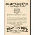 READING IRON COMPANY 1928 Amaloy coated pipe co...