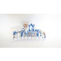 White blue yellow floral hawaiian style hair cl...