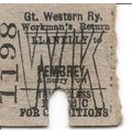 G.W.R. Edmondson Ticket - Llanelly to Pembrey &...