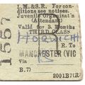 L.M.S.R. Edmondson Ticket - Horwich to Manchest...