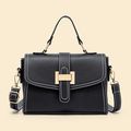 Women Retro PU Leather Handbag Black