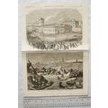 1861 engraving Strike at Blackburn & bursting o...