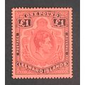 LEEWARD ISLANDS KGVI 1938-51 £1 PURPLE & BLACK/...