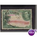 CEYLON 1938 KGV1 30C RED GREEN F/U SG393
