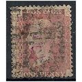 1858 SG43 1d Red Plate 157 Good Used Check Lett...