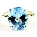 Swiss Blue Topaz, 10KY Gold Ring, R055
