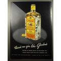 1950 Gordon's Gin Ad - There's no gin like Gordon's