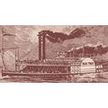 Hotel Mark Twain Book Author Old San Fransisco Ship Advertising Postcard