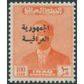 Iraq 1958 100f reddish orange Republic opt SG45...