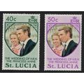 St. Lucia Royal Wedding Princess Anne 2v 1973 M...