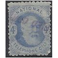 1890 4d Blue National Telephone Co Stamp Fine U...