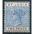 St Lucia 1898 SG45 2d Ultramarine & Orange Moun...