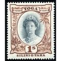 Tonga Toga KGVI 1942 1/- Black & Red Brown Moun...