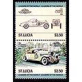 St. Lucia 1984 - Cars - 2 x $2.50 Se-tenant MNH...