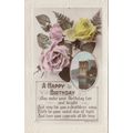 Vintage Colour Postcard - Happy Birthday Poem &...