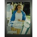 1983 Salem Slim Lights Cigarettes Ad - Tennis