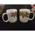 Vintage 90's Brylane Home Christmas Mugs