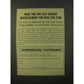 1964 American Express Ad - Make this the last h...