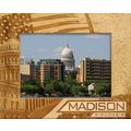 Madison Wisconsin with American Flag Laser Engr...